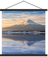 Image emblématique du Mont Fuji dans la préfecture japonaise de Yamanashi poster textielposter 60x60 cm