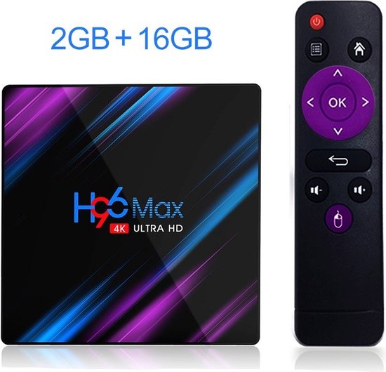 Luxe Mediabox IPTV Top Box Media Player Zender & Ontvanger Android 4K Beeld...