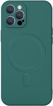 DrPhone YCA1 - Siliconen Hoesje – Magnetisch - Schokbestendig - TPU – Back Cover – 6.1 Inch - Geschikt voor iOS Smartphone 12 Pro - Groen
