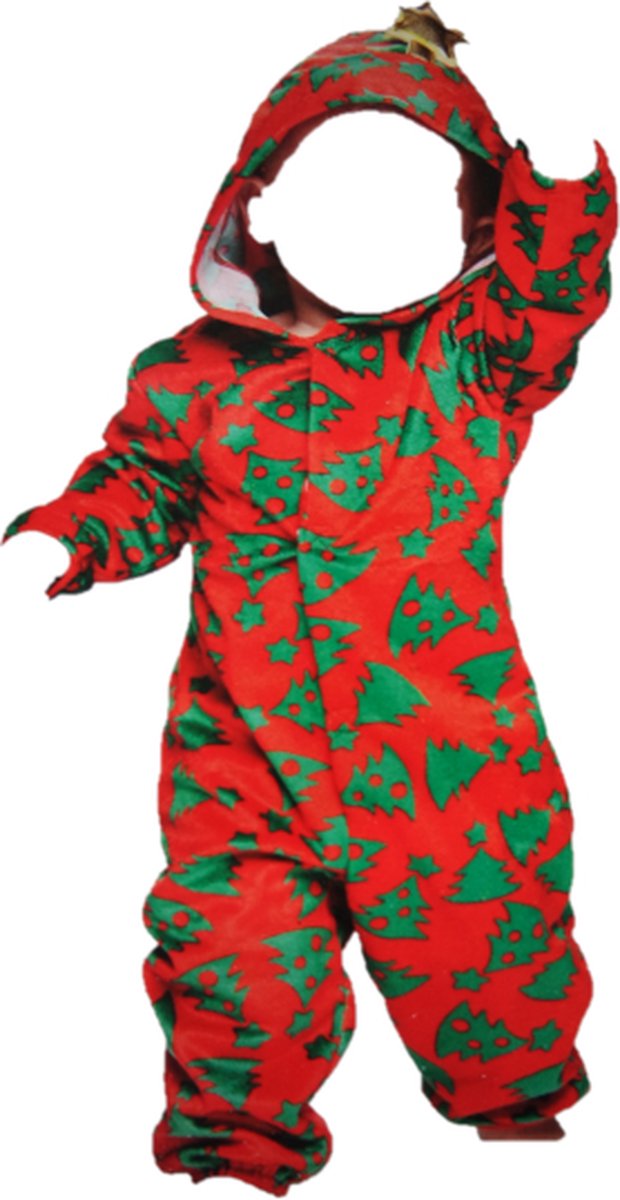 Baby Christmas Onesie - Rood/Groen - Maat 68-74