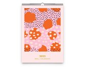 Scheurkalender 2022 - familieplanner - jaarkalender - maandkalender - wandkalender met stickers A3 - Abstract