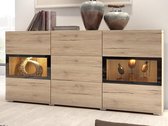 Mobistoxx Commode Babel met LED, Sanremo Eik, Dressoir met 2 deuren en 3 lades