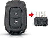 2 Knoppen sleutelbehuizing geschikt voor Renault en Dacia / Dacia Duster / Dacia Logan / Renault Megane / Renault Kadjar /  autosleutel.