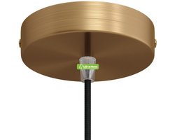LEDatHOME – Cilindrische metalen plafondkap – Geborsteld brons