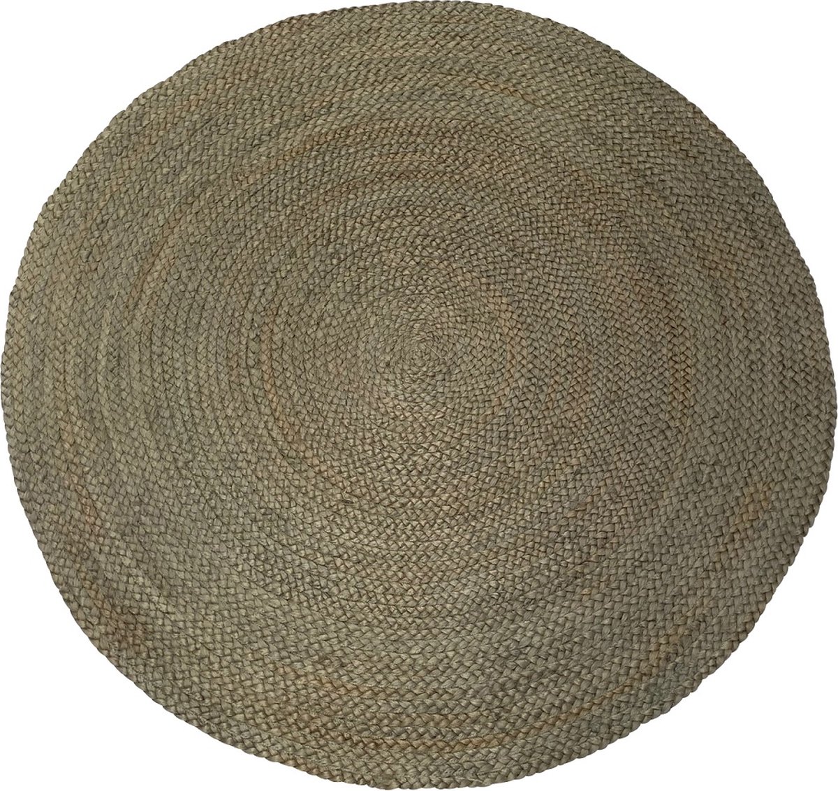 Rocaflor-Vloerkleed-Jute-rond-120cm-Olijfgroen