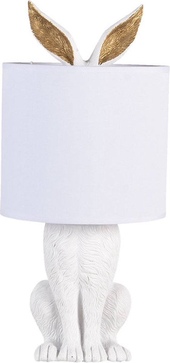 Vtw Living - Tafellamp - Sfeerlamp - Bureaulamp - Konijn - Wit - Goud