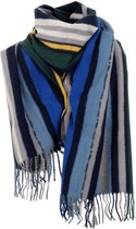 Sjaal herfst/winter met strepen blauw
