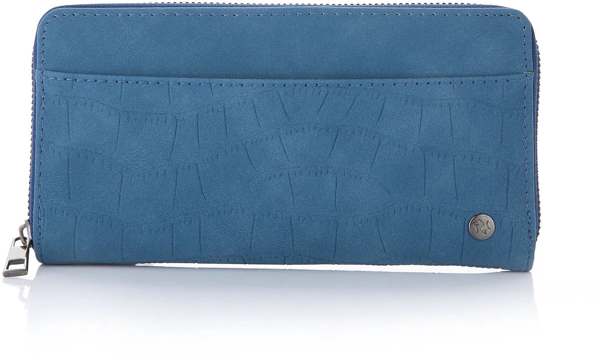 Sunset Fashion Portemonnee Klassiek Croco blauw 20x10cm