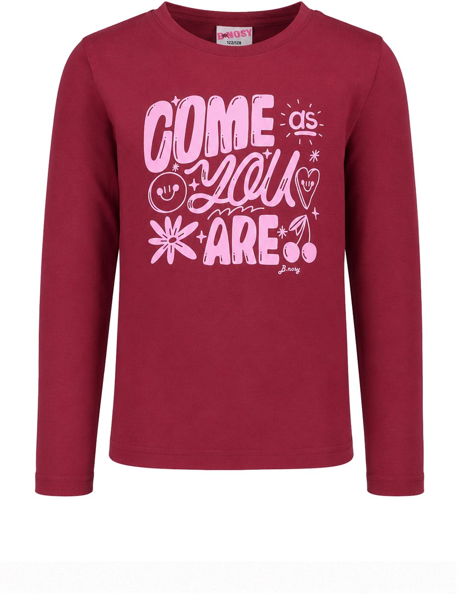 B.Nosy Y607-5424 T-shirt meisjes rood - Maat 122-128