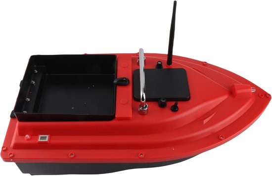 Voerboot - Aas- / visboot - Afstand bestuurbare boot - Karper voerboot - Verlichting - 400-500 meter bereik - Opbergtas - Karpervissen - RC-aasboot - Radiografisch bestuurbare aasboot - Rood — afbeelding 4