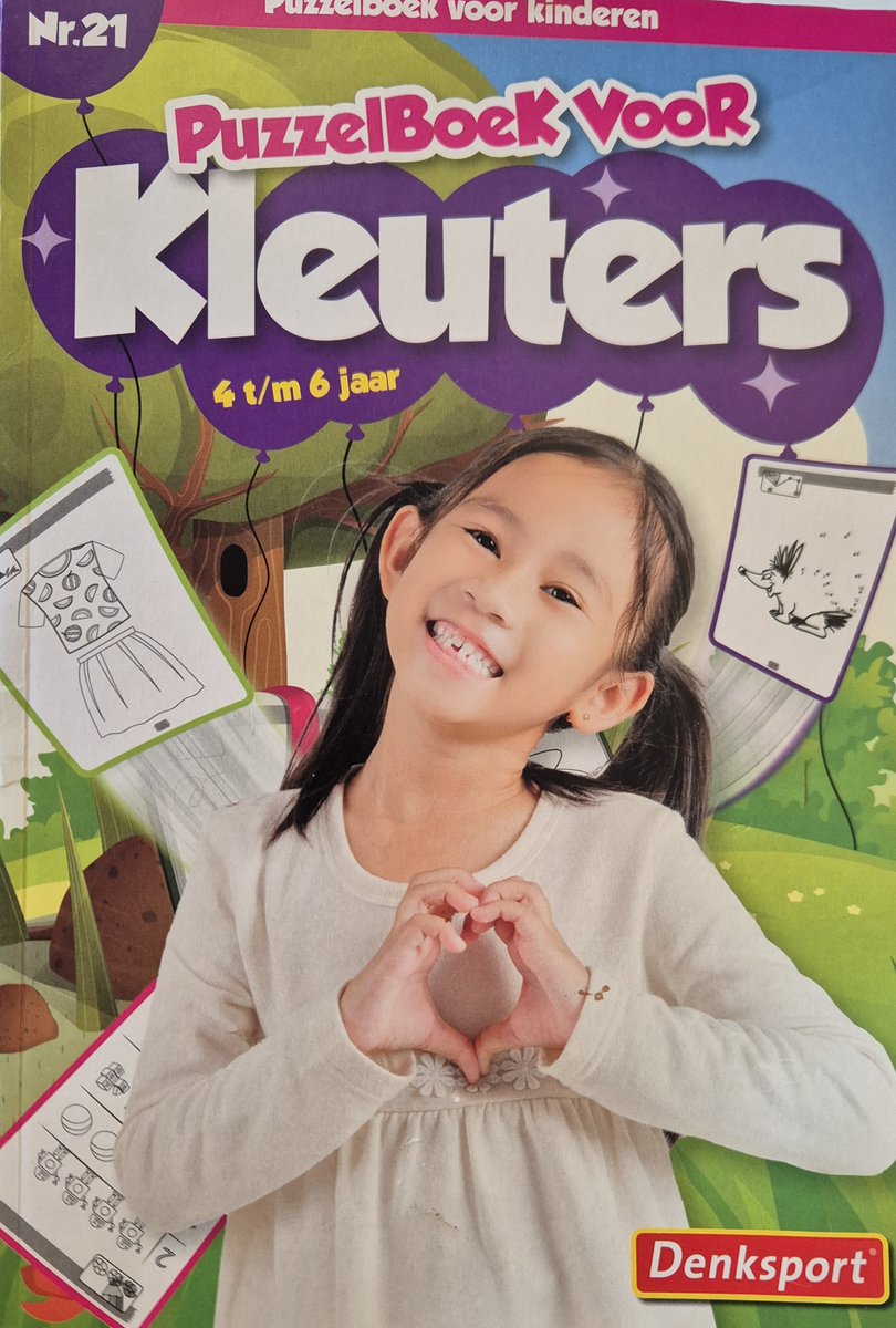 Puzzelboek voor kinderen nummer 21 Denksport voor kinderen van 4 t/m 6 jaar