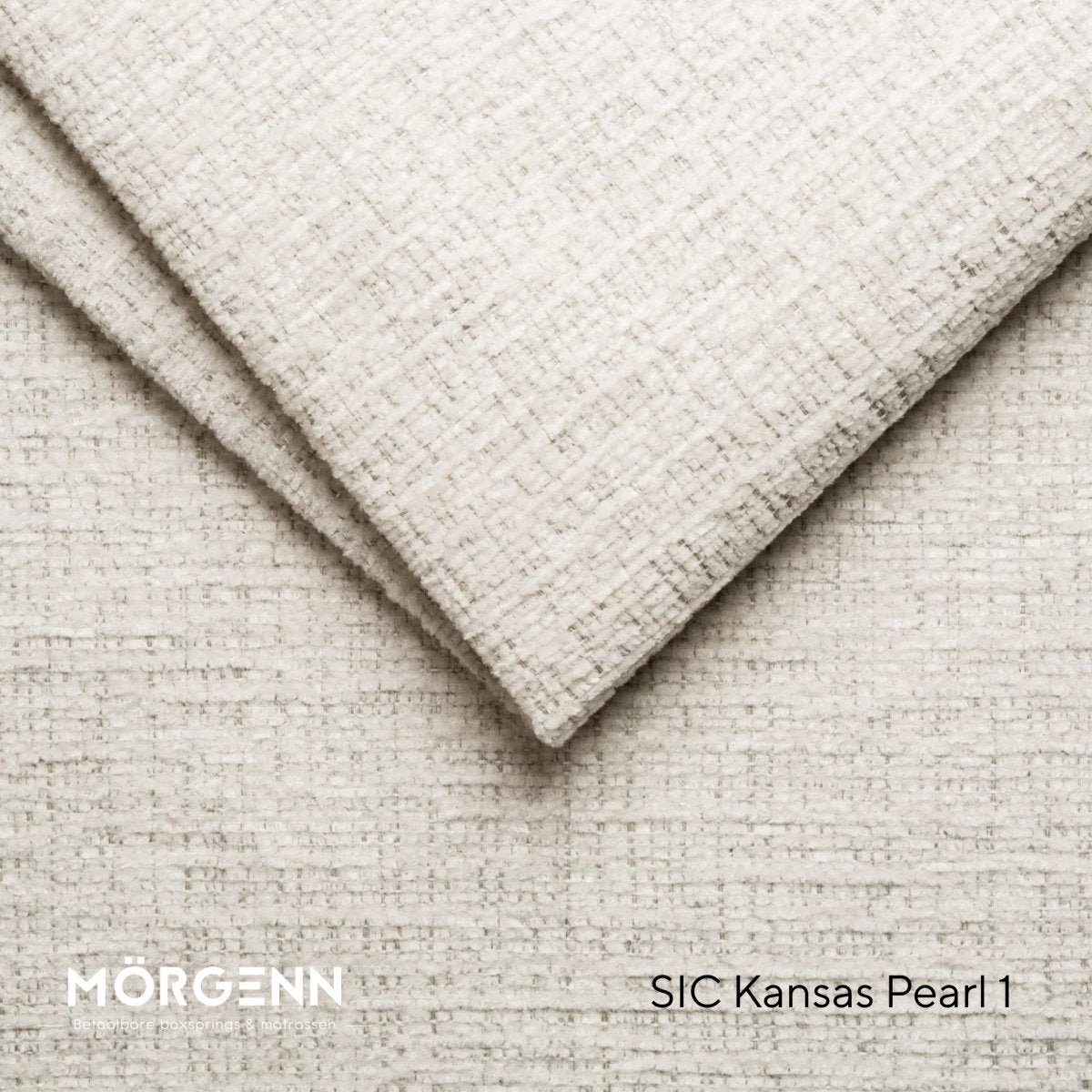 Mörgenn SIC Kansas Stofstaal - Chenille Stof voor Boxspring en Bed - Pearl 1