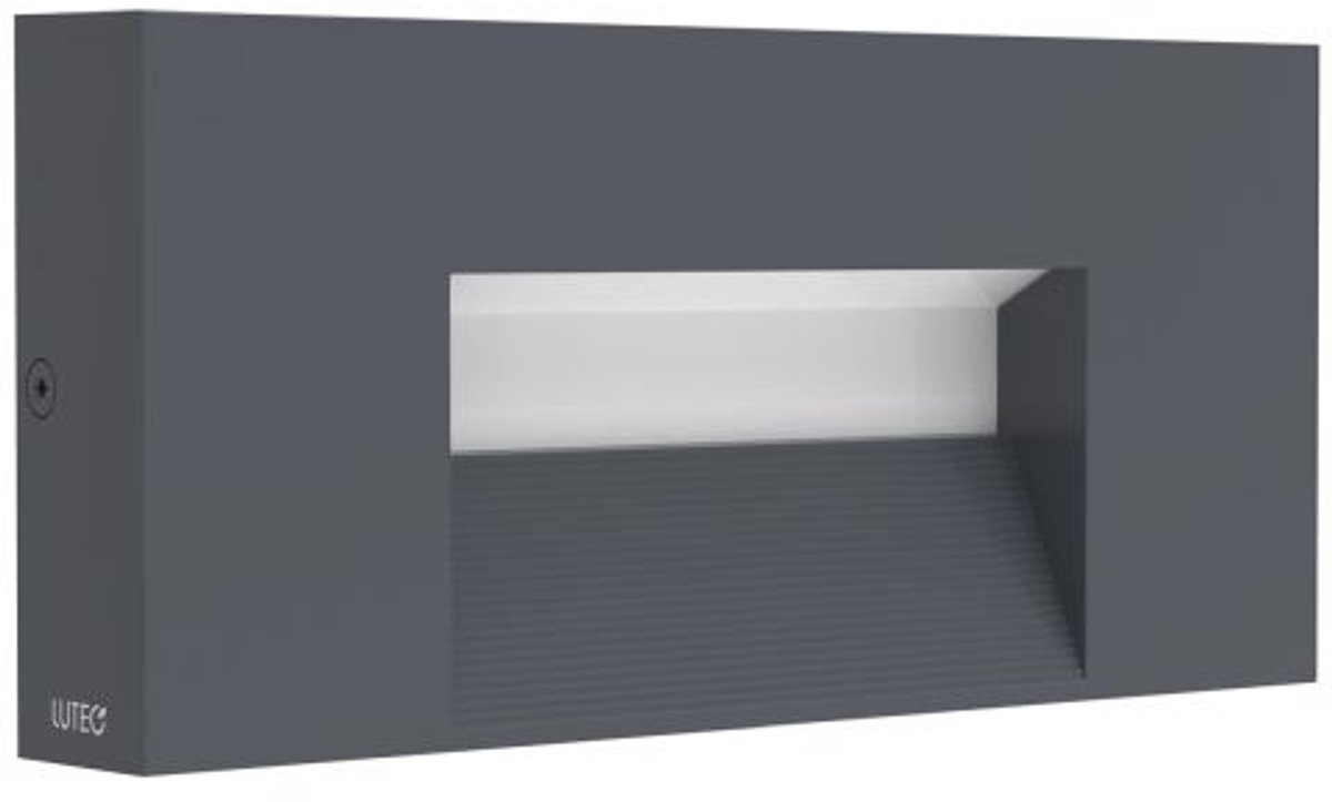 LUTEC Arteo - opstaplamp voor buiten - premium aluminium - 2700/3200/4000K - 750 lumen - IP65 weersbestendig - Zwart grijs