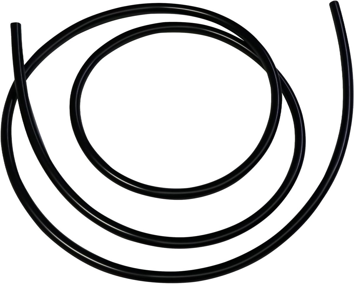 siliconen slang, 4 mm binnendiameter x 7 mm buitendiameter 2,5 m lengte siliconen slang voor aquariumpompen en luchtslangen, zwart