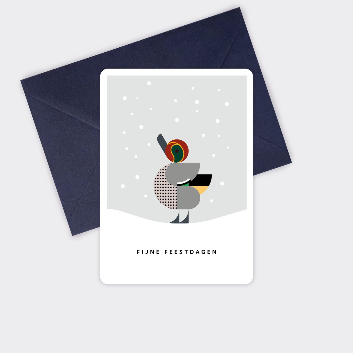 Eendje Set van 4 Kerstkaarten | Best Wishes | Kerstkaart | Wenskaarten