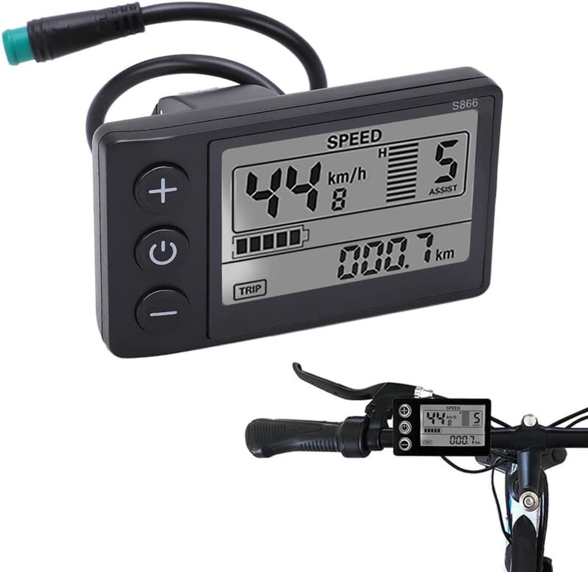 Elektrische fietscomputer met communicatieprotocol, LCD-scherm, waterdicht, GPS-fietscomputer, snelheidsmeter en kilometerteller, 24V, 36V, 48V bedieningspaneel