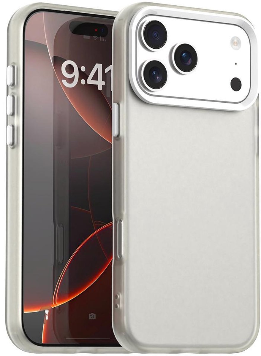Mobigear Hoesje geschikt voor Apple iPhone 18 Pro Telefoonhoesje Hardcase | Mobigear Crystal Backcover | iPhone 18 Pro Case | Back Cover - Wit
