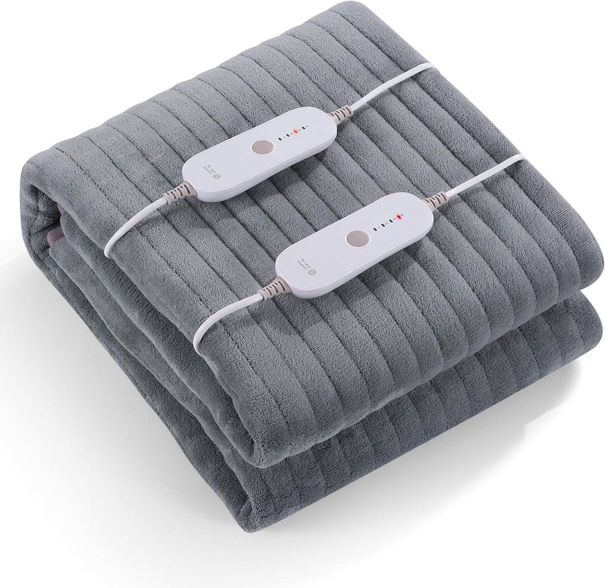 Warmteonderbed - Elektrisch laken - Comfortabele nachten - Twee warmtezones - 160 x 140 cm - Grijs