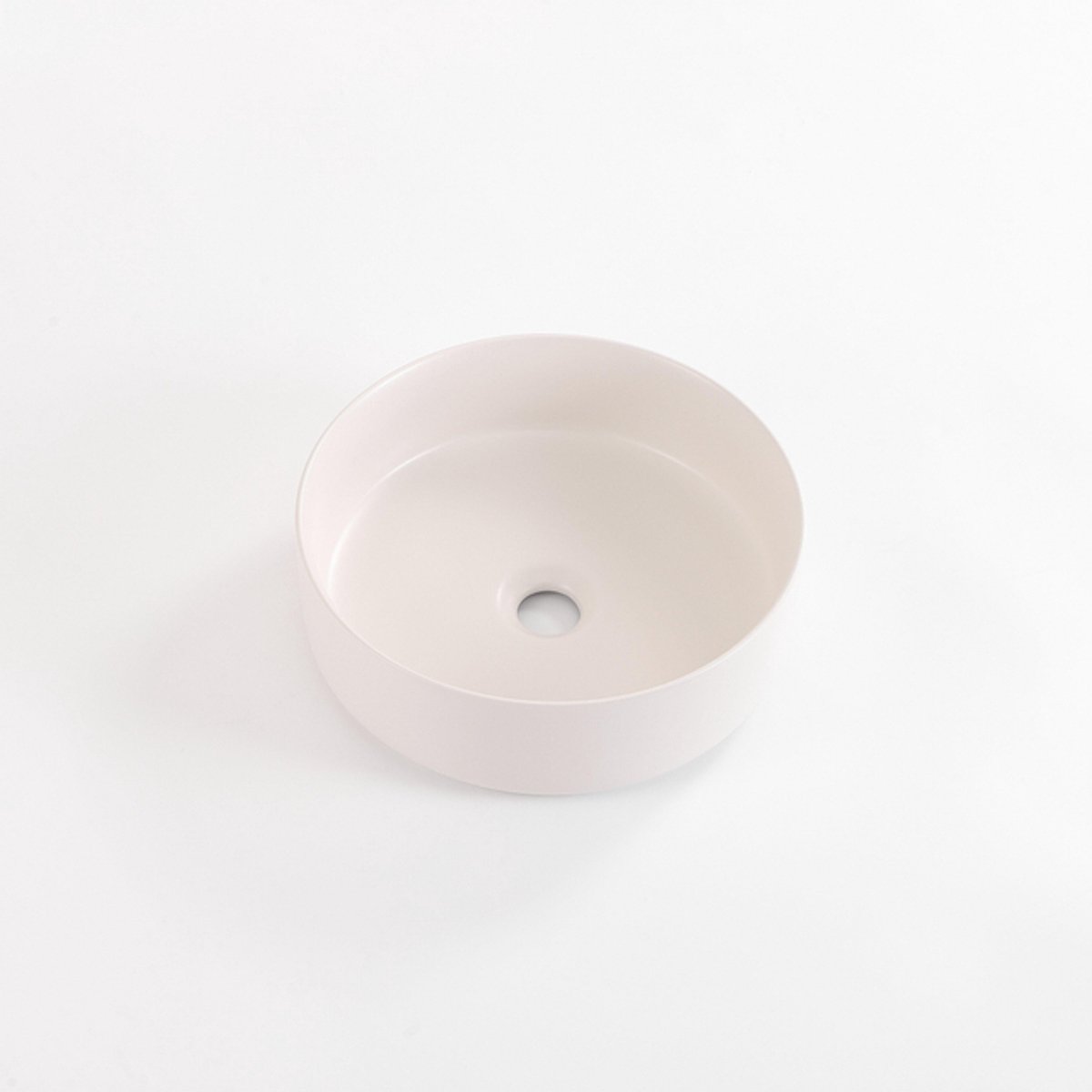 QeramiQ Dely Waskom - 36x36x12cm - zonder overloop - rond - keramiek - linnen