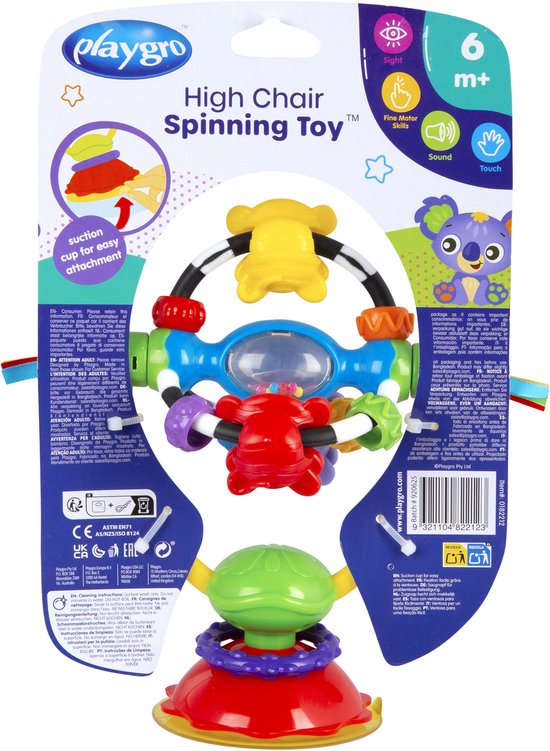 Playgro Kinderstoel speeltje met verbeterde zuignap - Grijp- en bijtspeelgoed van Playgro — afbeelding 2