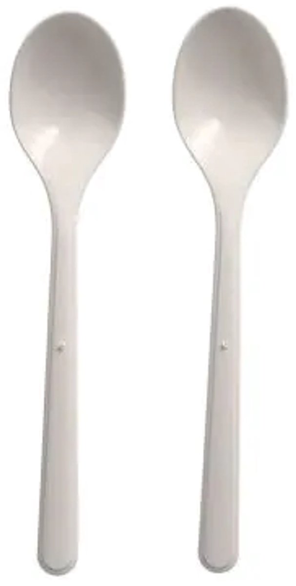 Koffielepels herbruikbaar, PP 13 cm wit (100 stuks)