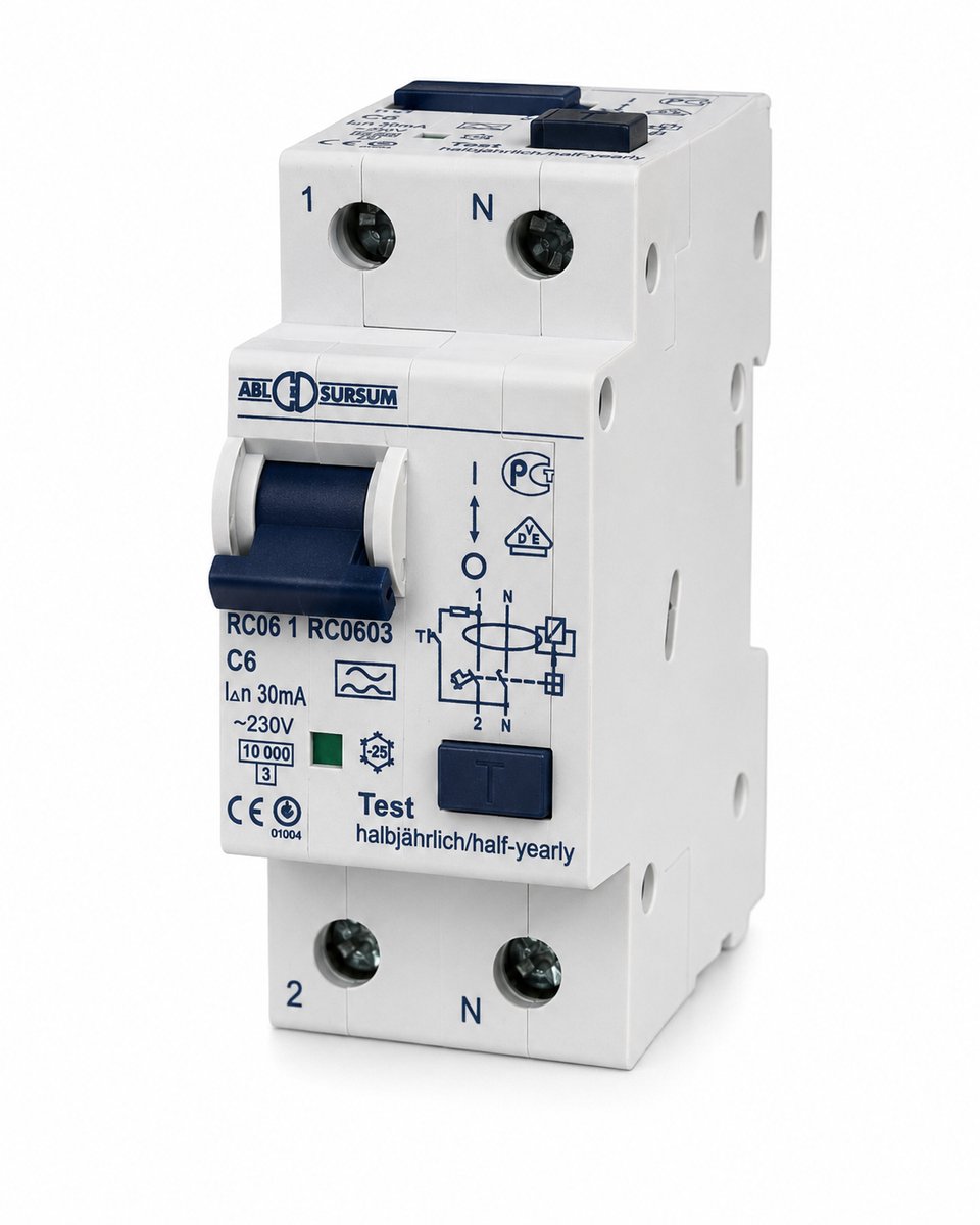 ABL Sursum RC0603 aardlekautomaat C6A 30mA – 2-polig 230V