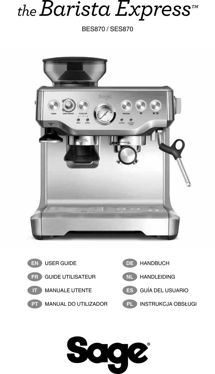 Sage SES875BTR the Barista Express Black Truffle - Pistonmachine - incl. Temp Control Melkkan - Espressomachine thumbnail 6