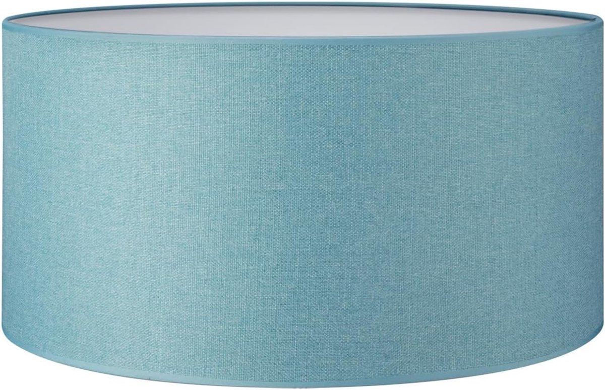SnelShoppen - Stoffen lampenkap D.50 x H.25 cm - Linnen-look Petrol - E27 - Ideaal voor vloerlamp & hanglamp - Modern en Stijlvol