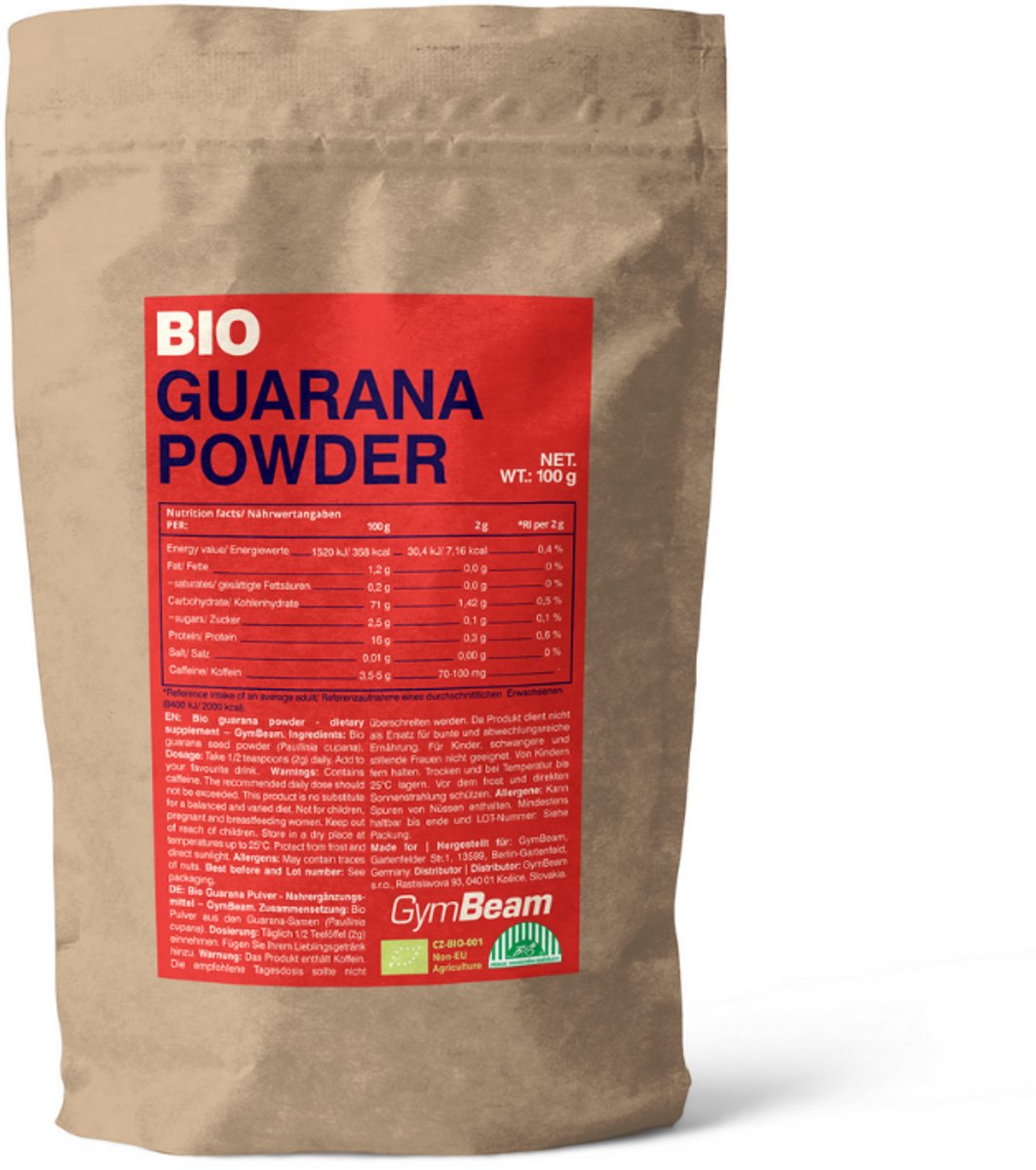 GymBeam BIO Guarana poeder 100 g