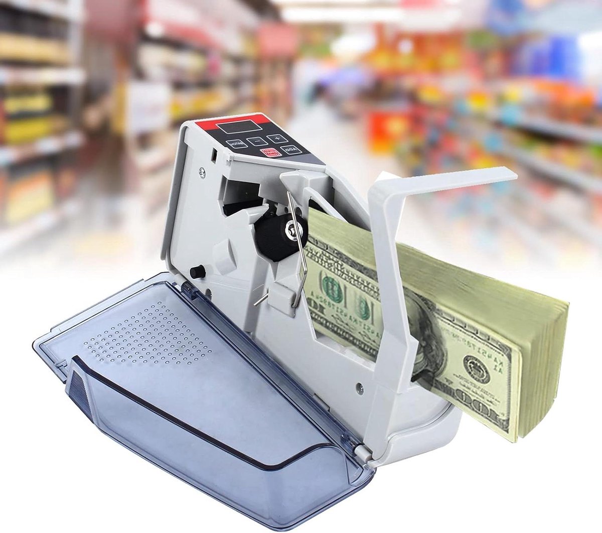 Geldteller - Bankbiljettenteller - Bankbiljetten Tellen - Hoge Snelheid - 600 stuks/min - Wit