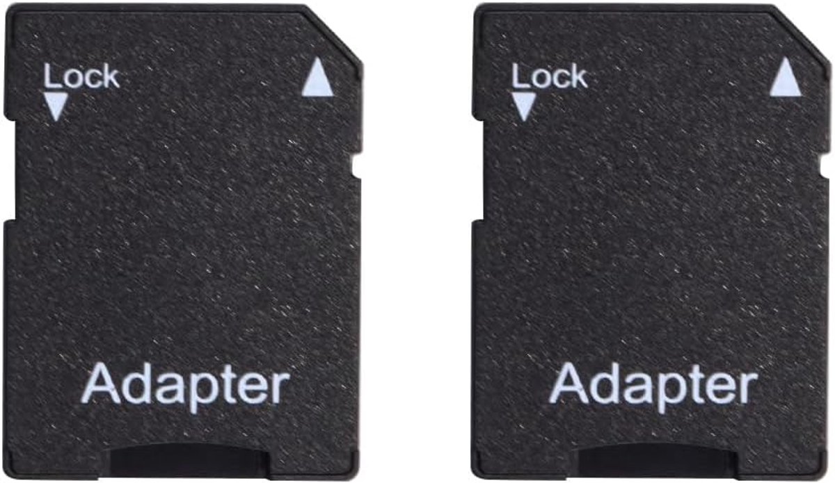SnelShoppen - 2 Stuks Mini SD naar SD Kaart Adapter, Geheugenkaart Houder, SDHC Adapter voor Digitale Camera's, Computers en Ondersteunde Apparaten