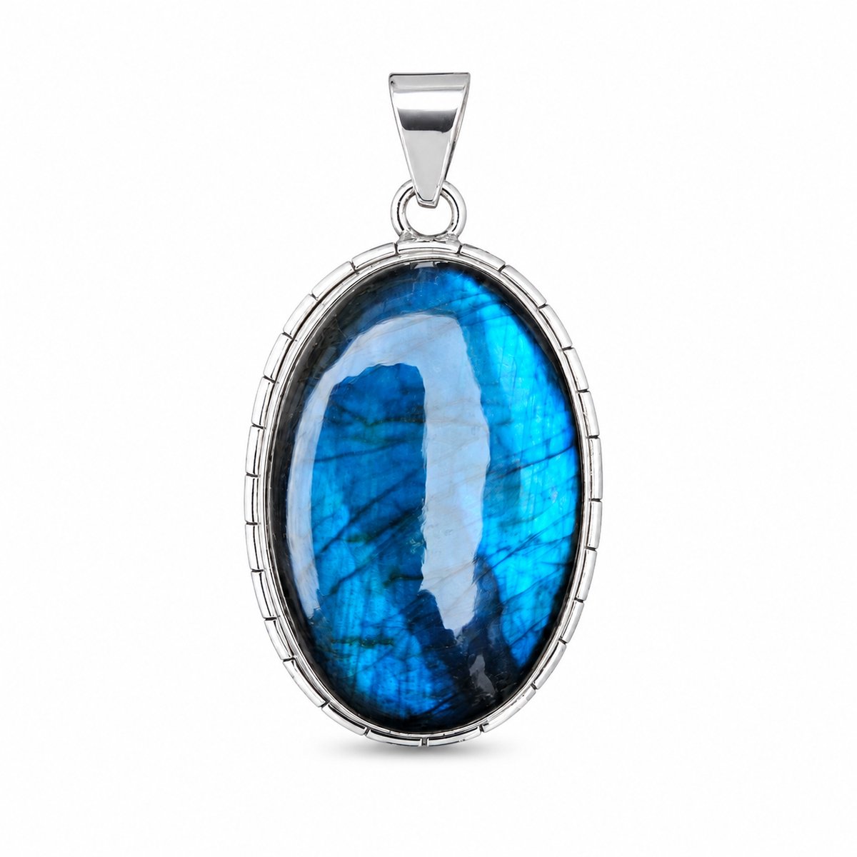 House of Jewels - Grote Labradoriet Hanger - Echt Zilver