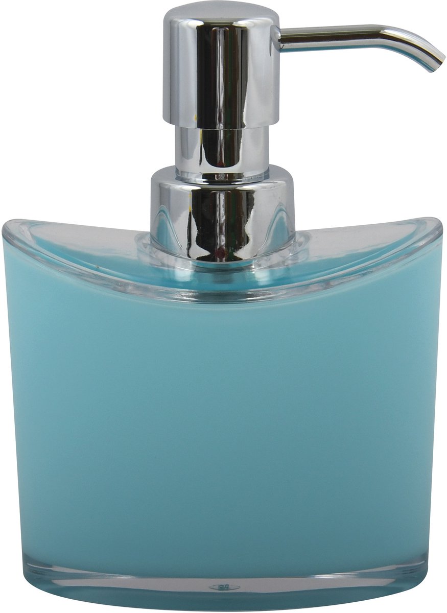 MSV Manihi Zeepdispenser – Paarse Zeeppomp van Kunststof – Compacte Badkamer Zeephouder 14 cm