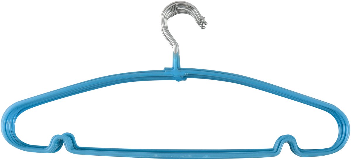MSV Kledinghangers Set van 10 – Antislip Hangers met Kunststof Coating – Metalen Kledinghanger voor Kledingkast – Oranje