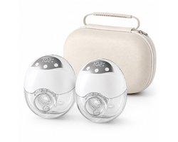 Mamino-Dubbele Elektrische Draadloze Handsfree Borstkolf – Draagbare Borstpomp – USB-C Oplaadbaar – 4 Modi – 12 Zuigniveaus – 2 x 210 ml – Inclusief Opbergtas