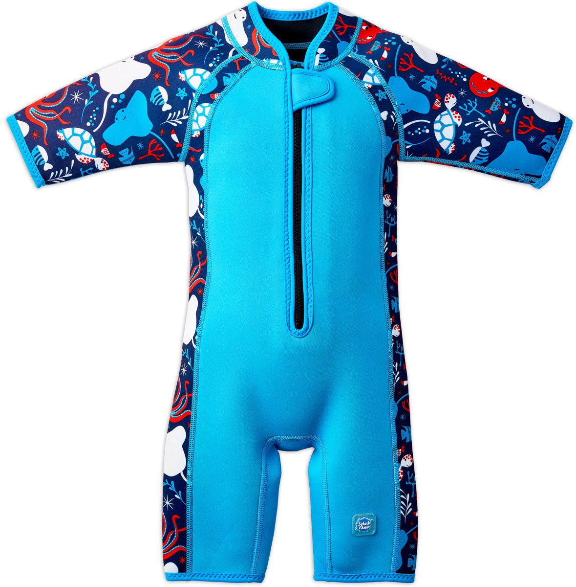 Splash About Kinder Shortie Wetsuit, Under the Sea, 2-4 jaar– Neopreen Zwempak voor Zwembad en Strand