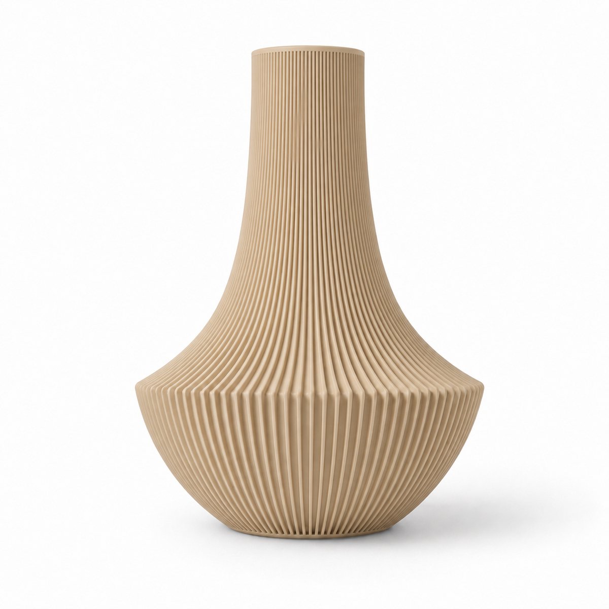 Geribbelde decoratieve vaas