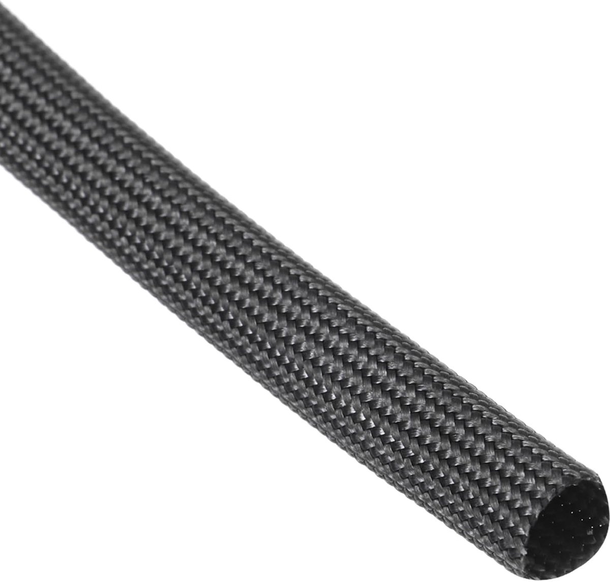 Isolatiekabelbescherming, 16,4 voet - 7 mm hoge temperatuur glasvezel huls zwart