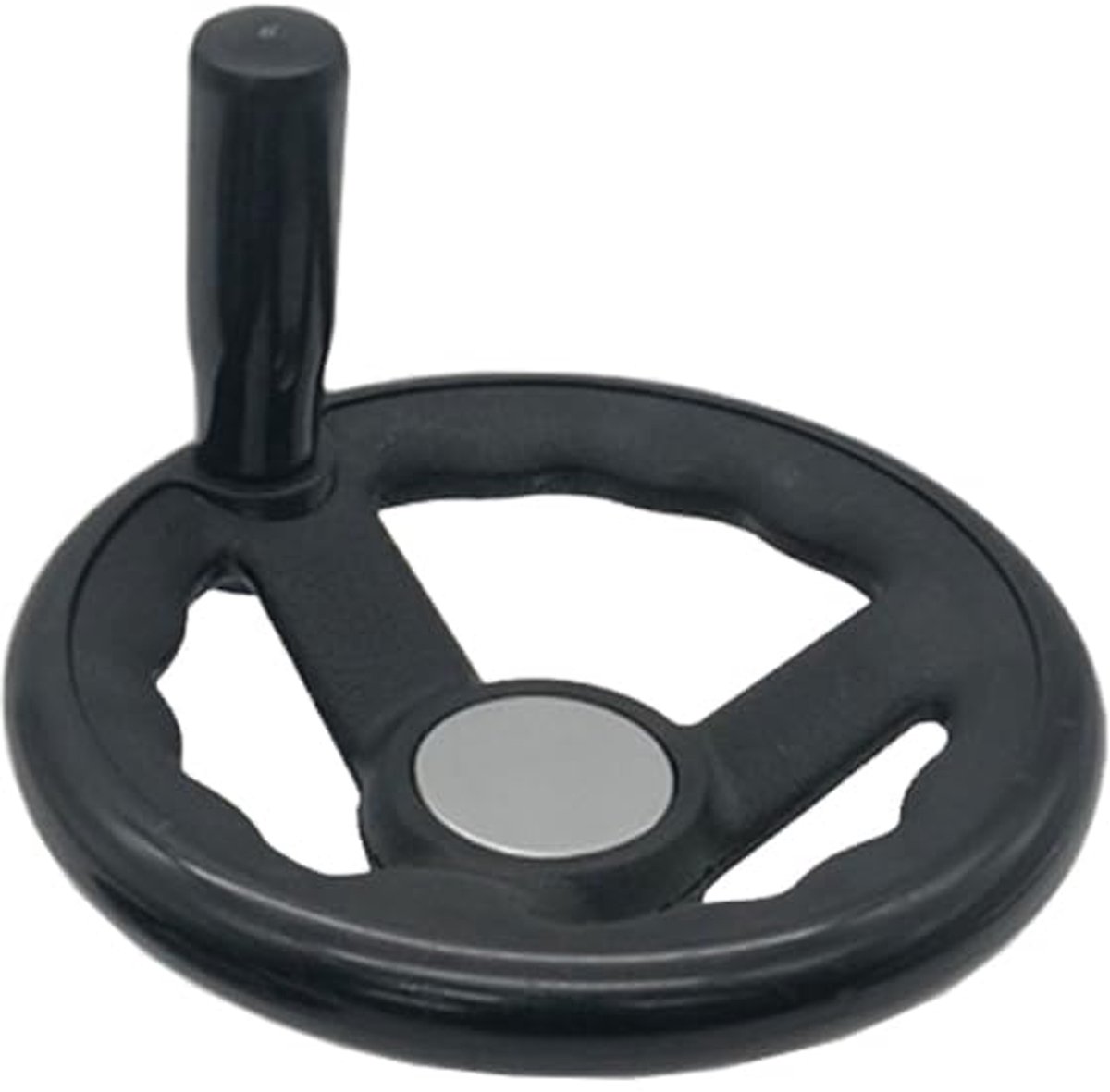 rond met draaigreep, 3 spaken 100 mm handwiel zwart voor freesmachine draaibank