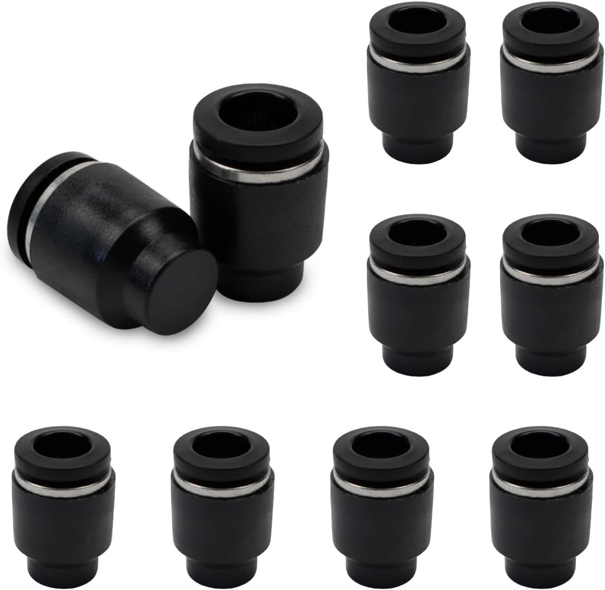 10 stuks 12mm buis OD Push to Connect Pneumatische Cap Plug Fitting (PPF12)