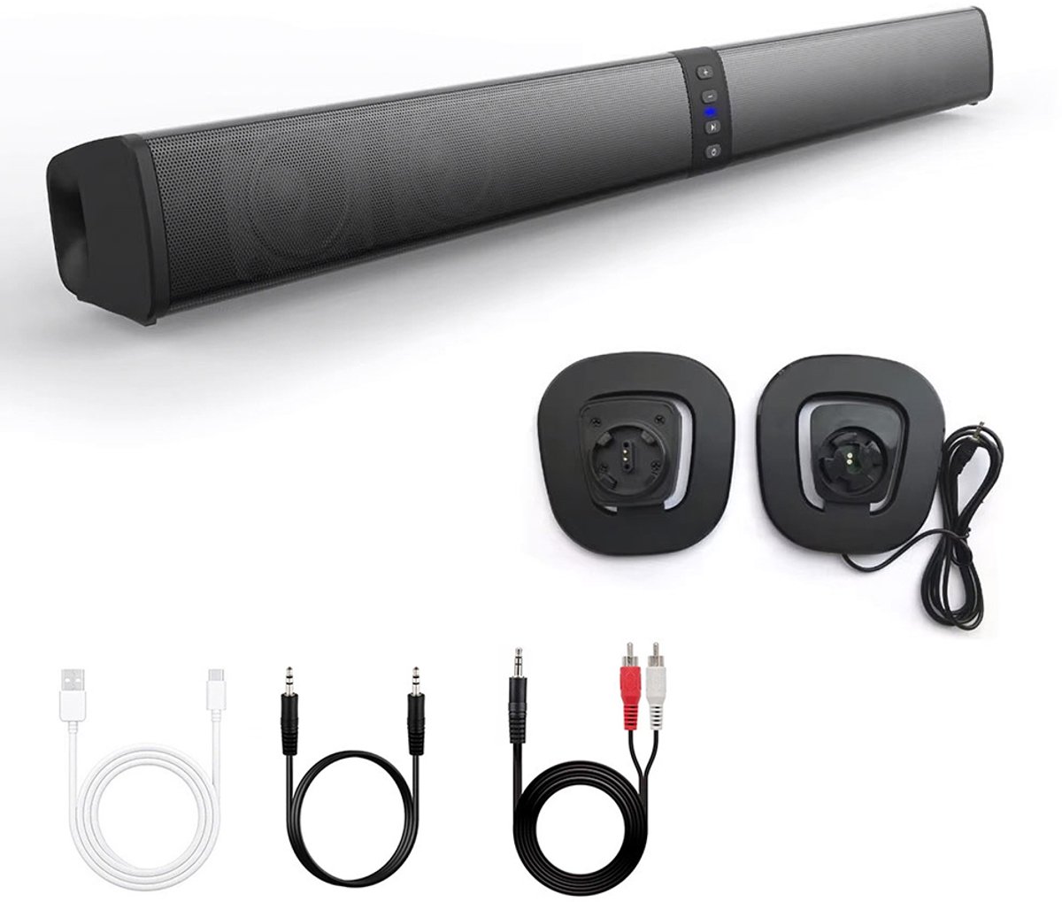 Ruijingsky Bluetooth-soundbar - Afneembare soundbar - Met 3D-surroundgeluid en subwoofer thumbnail 6