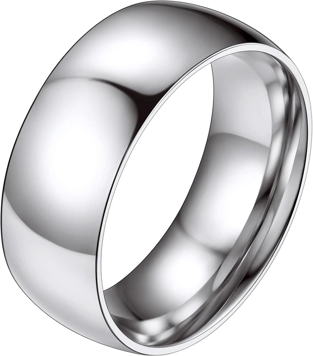 Ring van roestvrij staal voor heren en dames, personaliseerbaar, maat 47-67, trouwring, breedte 2 mm/4 mm/6 mm/8 mm, zilver/goud/zwart, sieraden, modesieraden voor tieners, jongens, meisjes