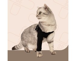 Suitical Enkele Herstel Mouw Kat Zwart XS