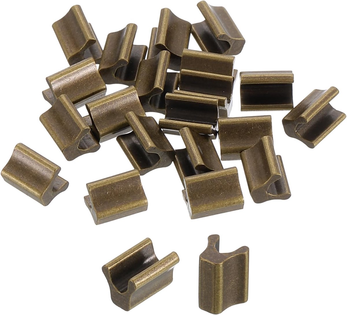 20 stuks ritssluitingreparatieset, #8 topstopper, eindstuk, ritssluiting, schuiver, vervanging voor tas, jas, doe-het-zelf naaien, vervanging, brons