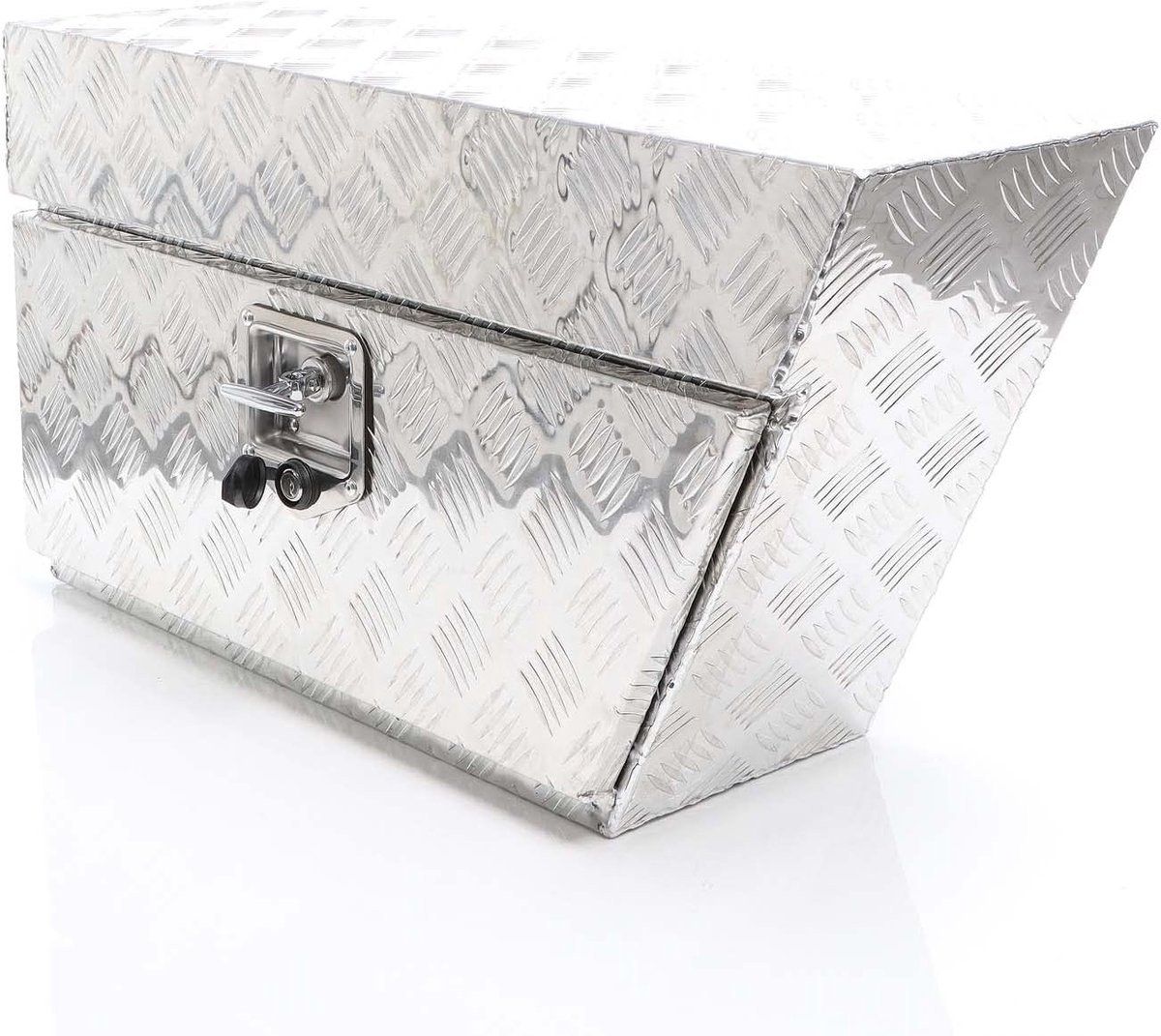 aluminium disselbak rechts75x25x40 cm box 60 liter opslagbox opslangbak 2 sleutels