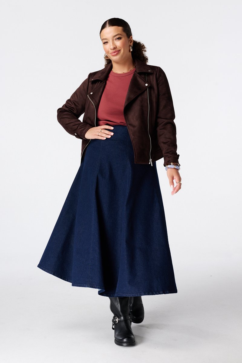 MS Mode Rok Denim midi rok
