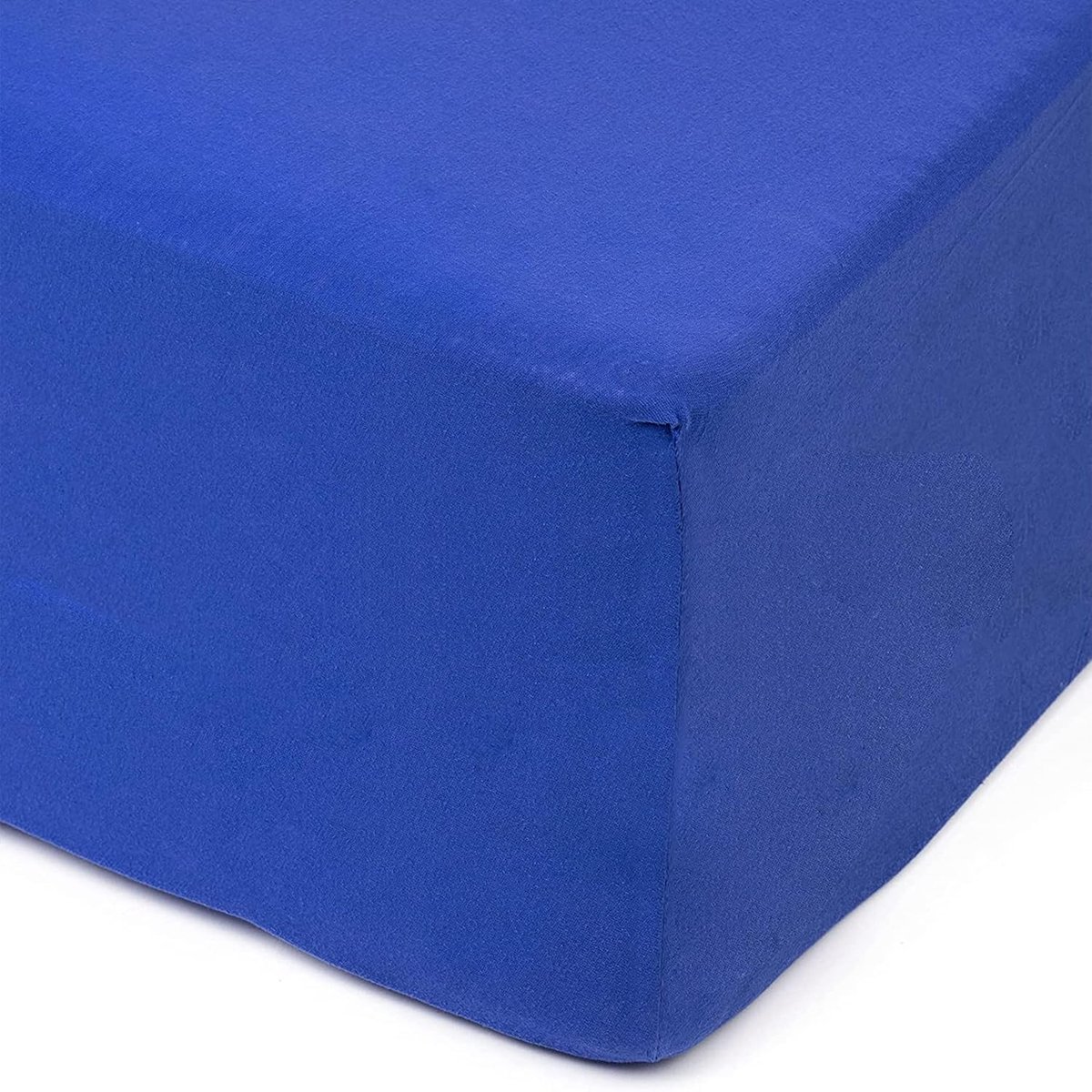 - Hoeslaken, 50 cm Diepe, 100% Katoen, 200 x 200 cm - Blauw