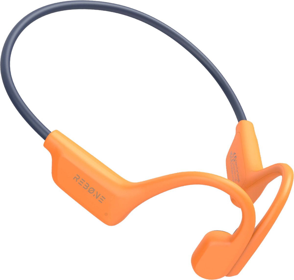 REBØNE® OpenPulse Wave Bone Conduction Headphone - Draadloze Bluetooth Koptelefoon - Hoofdtelefoon Draadloos - Open Ear Oortjes - Sport Headphones - Hardloop en Zwem Oordopjes - Headset Earphones - MP3 Functie - Oranje