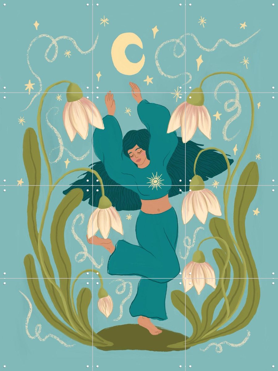 IXXI New Beginnings, Kirsten Blom Art & Illustration - 60 x 80 cm - Gratis ophangtool - Grote wanddecoratie en posters - Illustraties, Fantasierijk