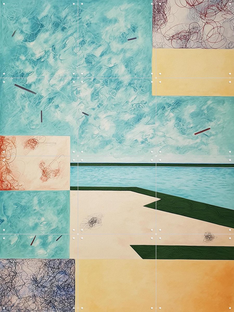 IXXI Surreal Pools - Empty Depths, Artclaud - 60 x 80 cm - Gratis ophangtool - Grote wanddecoratie en posters - Modern, Abstract, Studeerkamer